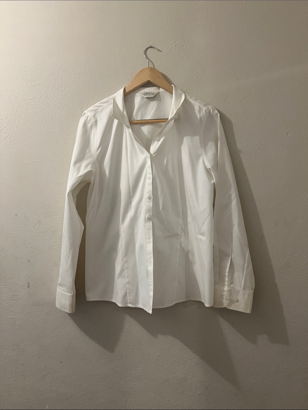 Orvis White Button-Up Shirt